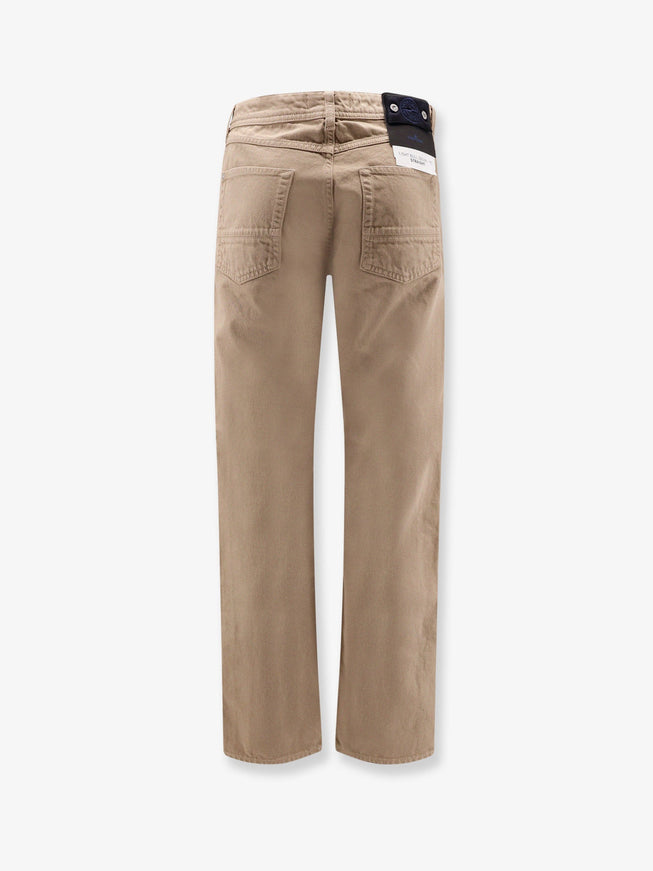 Stone Island Denim Research Denim Trousers With Logo Patch On The Back