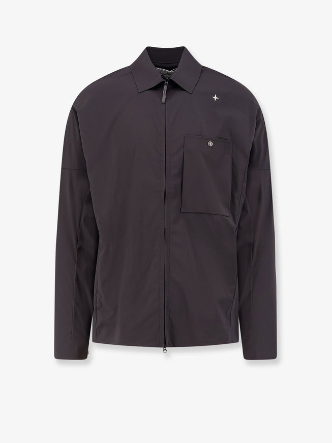 Stone Island Shirt With Zip Charcoal