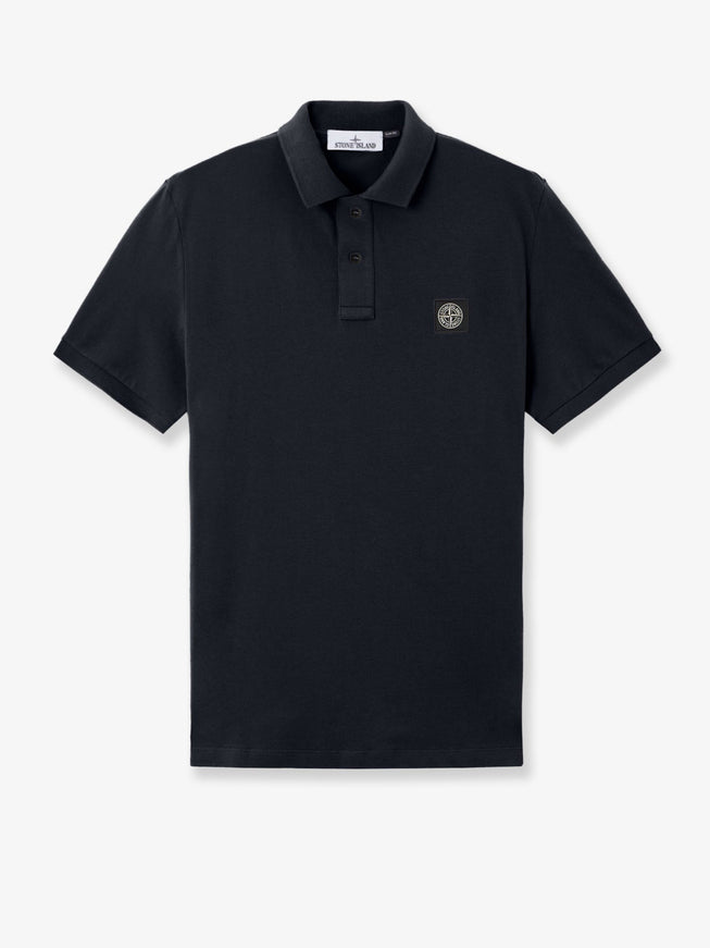 Stone Island Cotton Polo Shirts Navy Blue