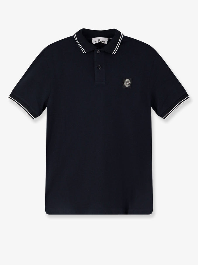 Stone Island Strtech Organic Cotton Polo Shirt Navy Blue