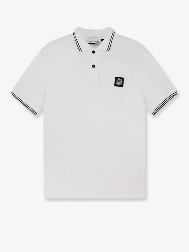 Stone Island Strtech Organic Cotton Polo Shirt White