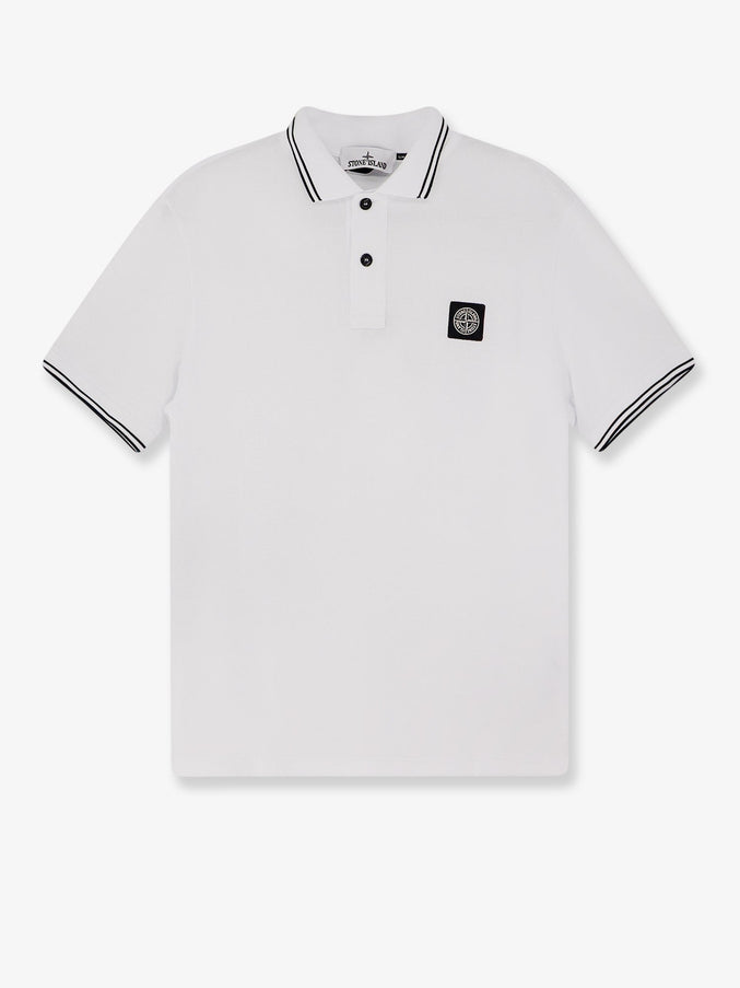 Stone Island Strtech Organic Cotton Polo Shirt White