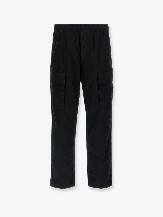 Stone Island Stretch Organic Cotton Trousers Black