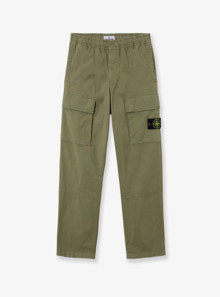 Stone Island Stretch Organic Cotton Trousers Military Green