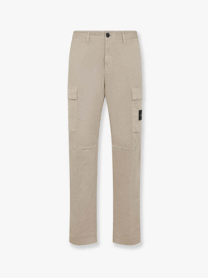 Stone Island Organic Cotton Trousers Desert