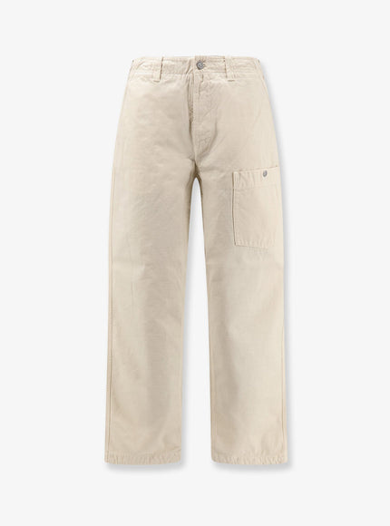 Stone Island Loose Cotton Trousers Ivory