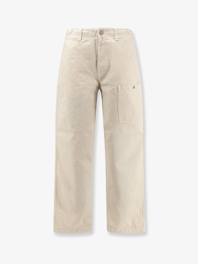 Stone Island Loose Cotton Trousers Ivory