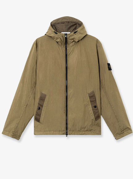 Stone Island Garrment Dyed Crinkle Reps Ny Jacket Military Green
