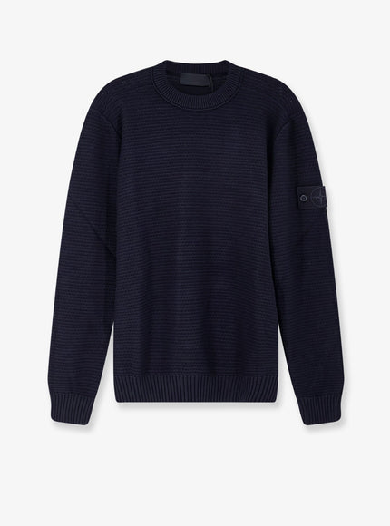 Stone Island Wool And Cashmere Blend Sweater Navy Blue