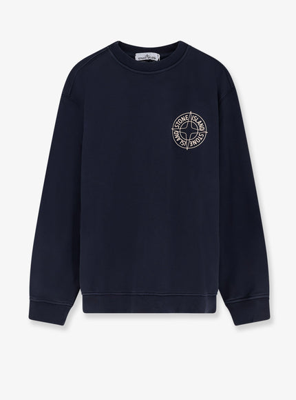 Stone Island Cotton Sweatshirt Navy Blue
