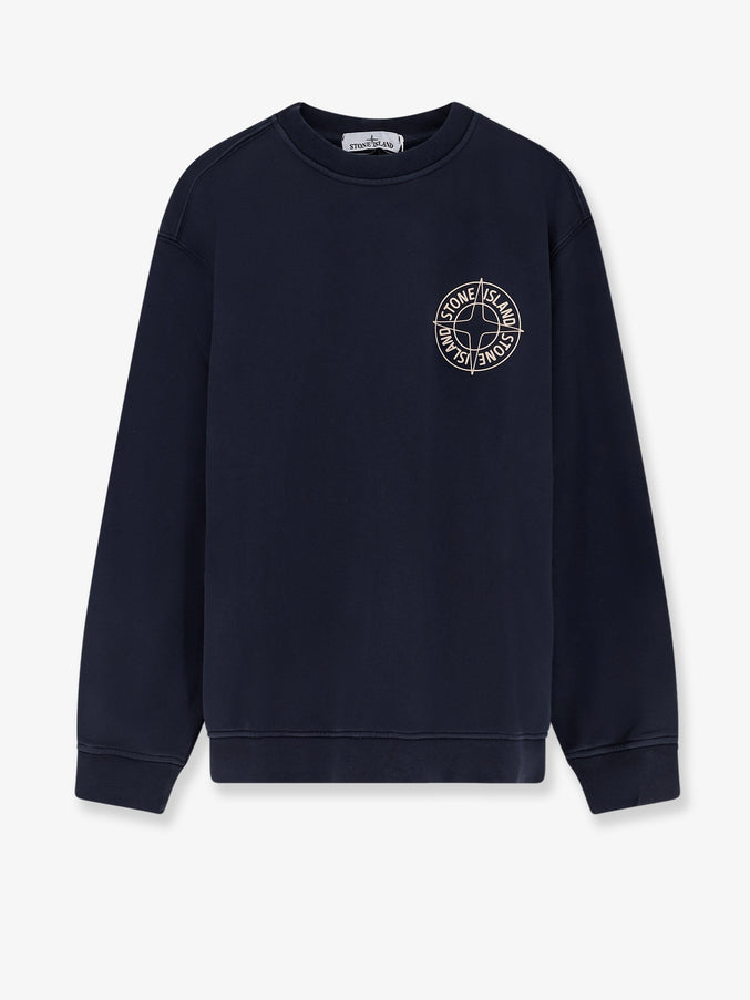Stone Island Cotton Sweatshirt Navy Blue