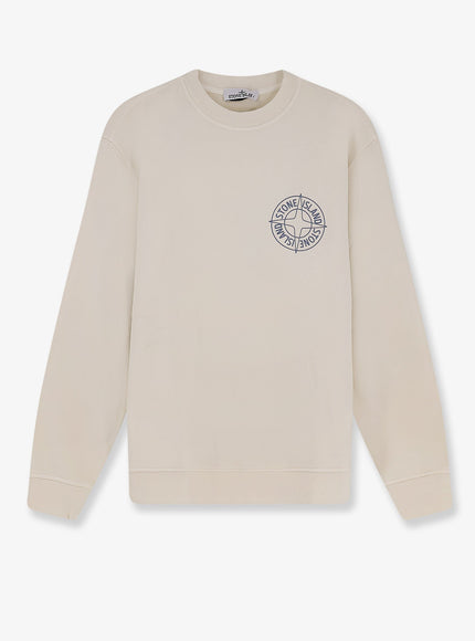 Stone Island Cotton Sweatshirt Ivory