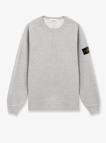 Stone Island Mélange Cotton Sweatshirt Melange Grey