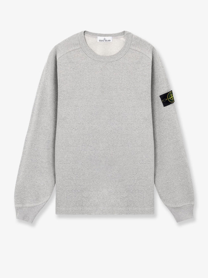 Stone Island Mélange Cotton Sweatshirt Melange Grey