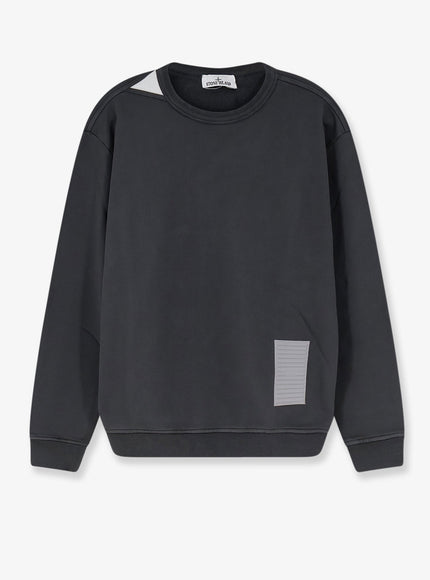 Stone Island Cotton Sweatshirt Lead Grey