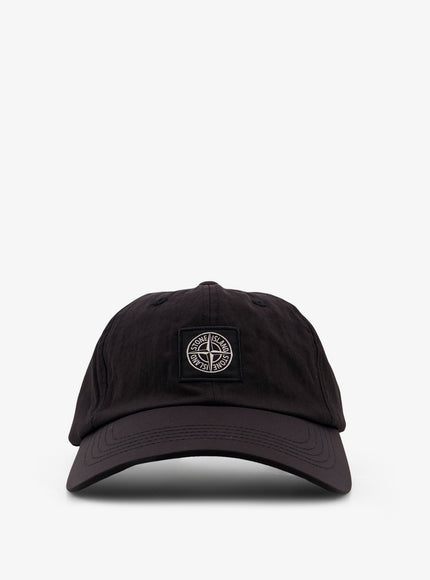 Stone Island Recycled Nylon Baseball Cap Uni Black