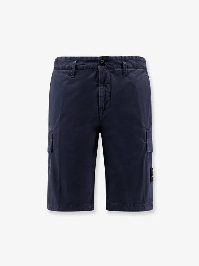 Stone Island Organic Cotton Shorts Navy Blue