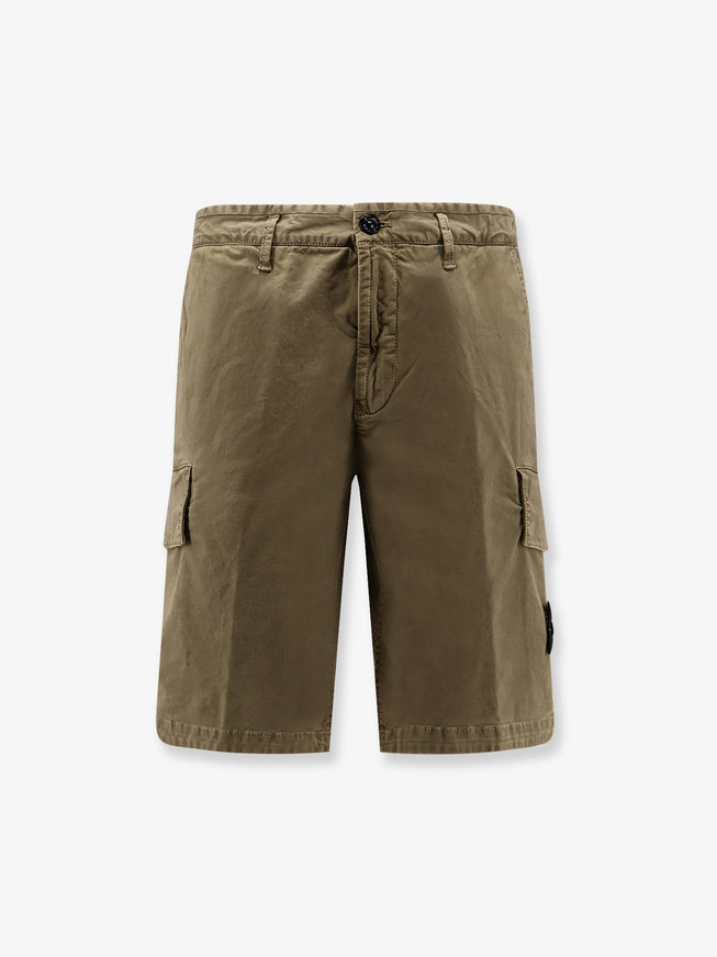 Stone Island Organic Cotton Shorts Military Green