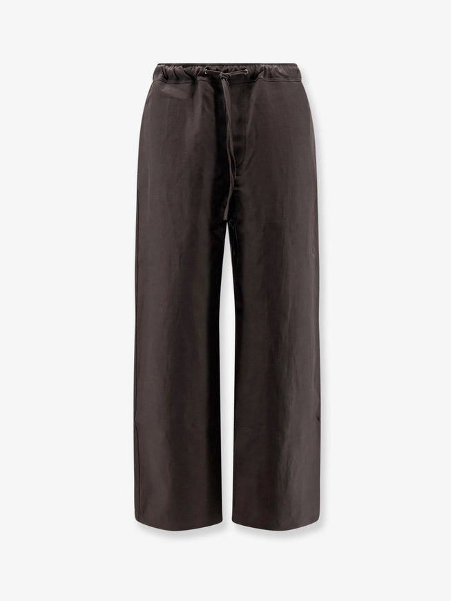 Studio Nicholson Linen And Wool Blend Trousers Coal