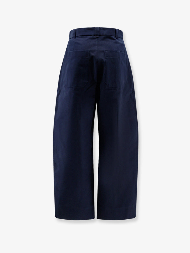 Studio Nicholson High Waist Cotton Trousers