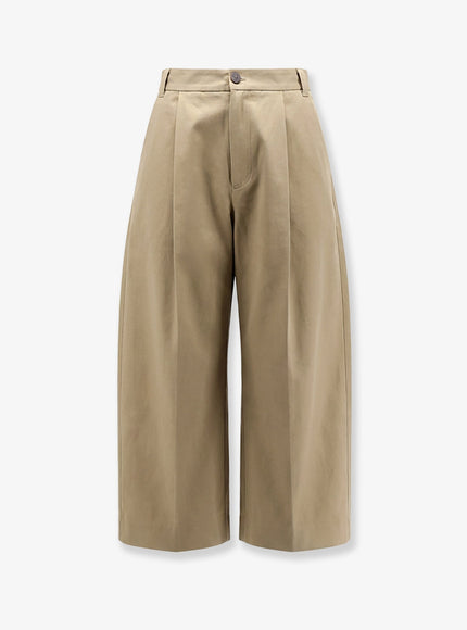 Studio Nicholson High Waist Cotton Trousers Tan