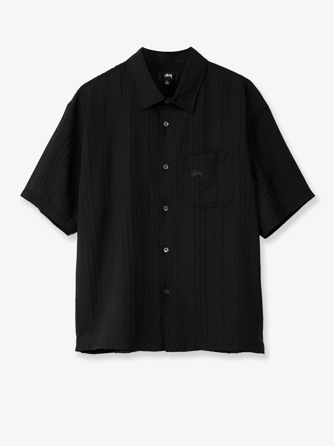 Stussy Lyocell And Nylon Blend Shirt Black