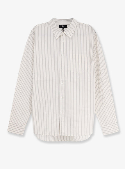 Stussy Standard Striped Cotton Shirt Naturalstripe