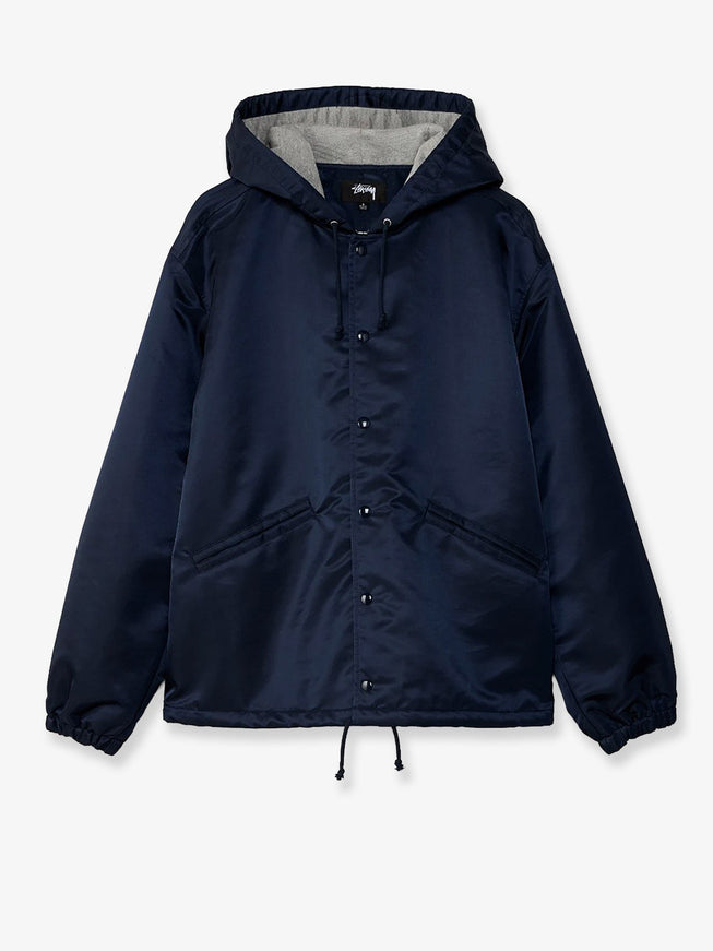 Stussy Nylon Jacket With Back Lettering Logo Navy