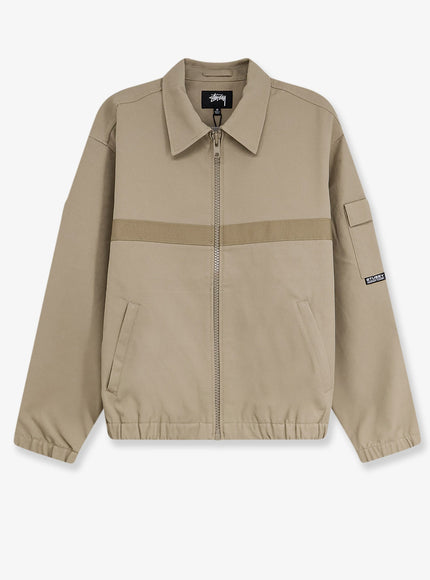 Stussy Mechanic Jacket With Grosgrain Band Khaki
