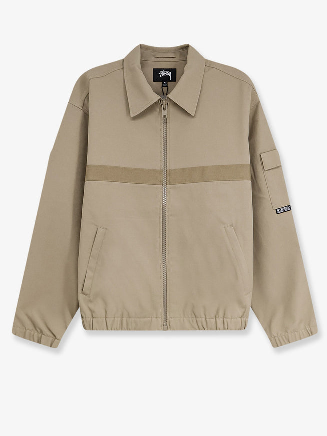 Stussy Mechanic Jacket With Grosgrain Band Khaki