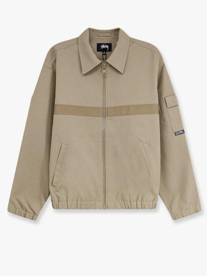 Stussy Mechanic Jacket With Grosgrain Band Khaki