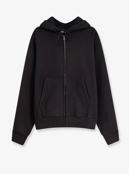 Stussy Cursive Applique Sweatshirt With Zip Black