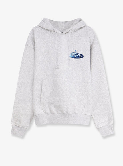 Stussy Wave Oval Hooded Sweatshirt Ash Heather