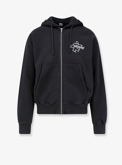 Stussy Surf Size Gar Cotton Sweatshirt Faded Black