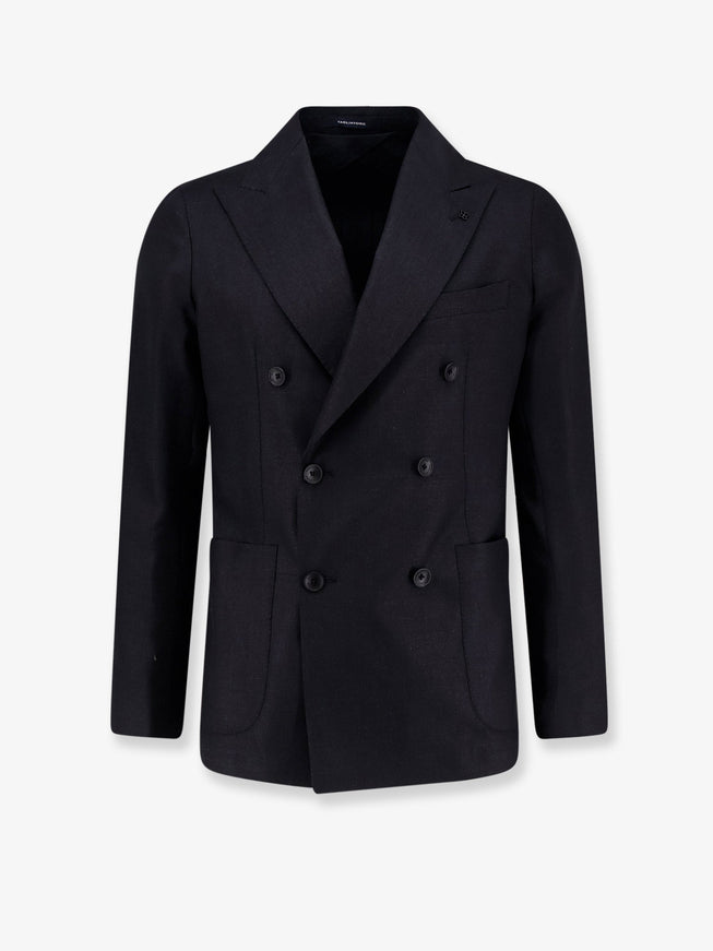 Tagliatore Virgin Wool, Silk And Linen Blazer Blu