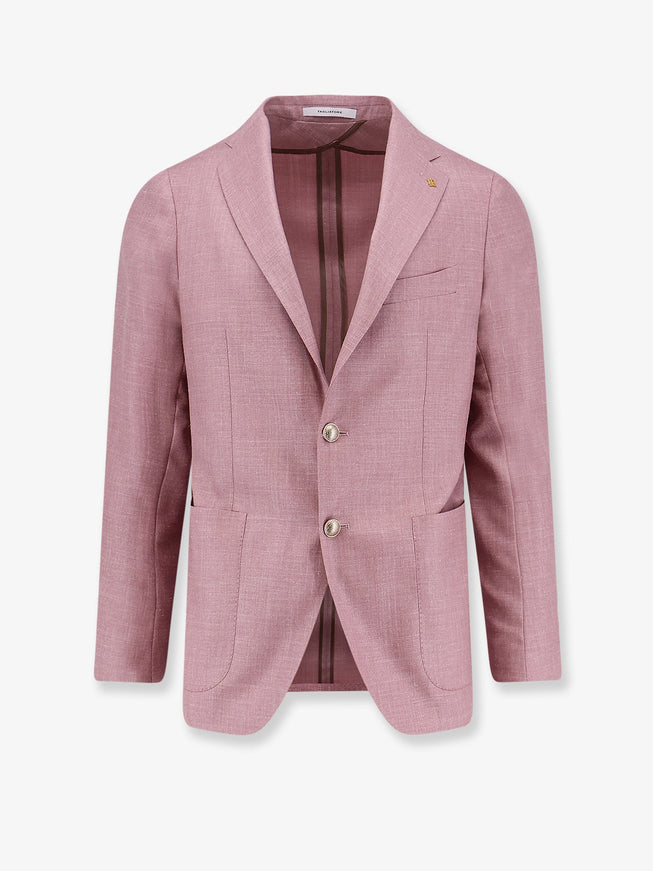 Tagliatore Virgin Wool, Silk And Linen Blazer Rosa