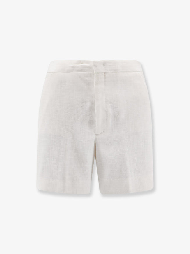 Tagliatore Elle Viscose Blend Shorts Bianco