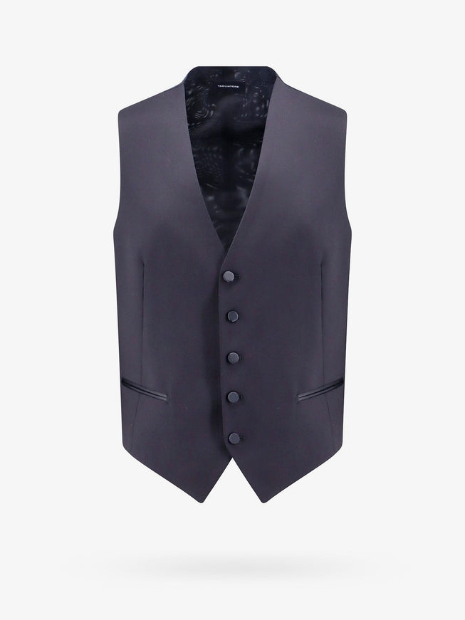 Tagliatore Virgin Wool Vest Blu