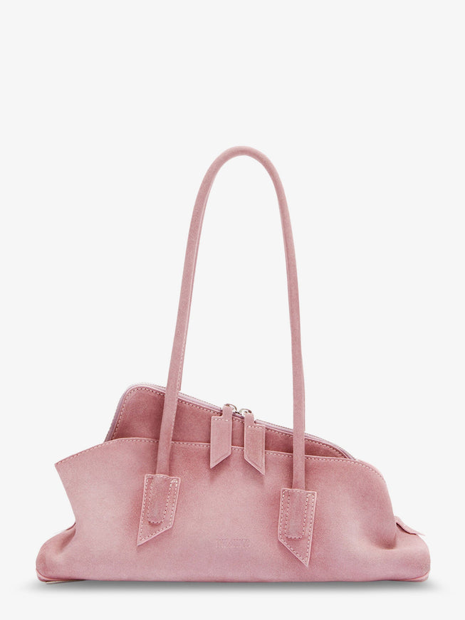 The Attico La Passeggiata Suede Shoulder Bag Uni Rose