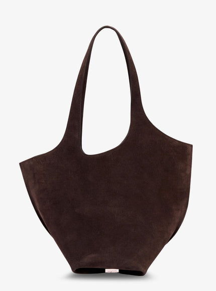 The Attico La Scoop Suede Shoulder Bag
