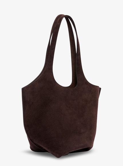 The Attico La Scoop Suede Shoulder Bag