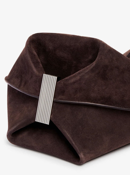 The Attico La Scoop Suede Shoulder Bag
