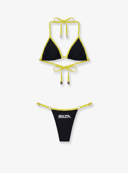 The Attico The Attico Il Primo Bagno Lycra Bikini Whiteblackbanana