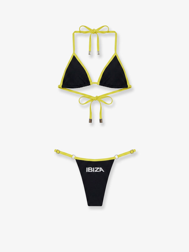 The Attico The Attico Il Primo Bagno Lycra Bikini Whiteblackbanana