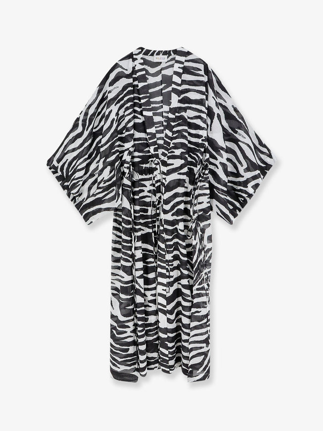 The Attico Kaftan Cotton Dress Whiteblack