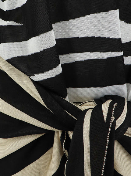 The Attico The Attico Il Primo Bagno Black/White Mini Dress