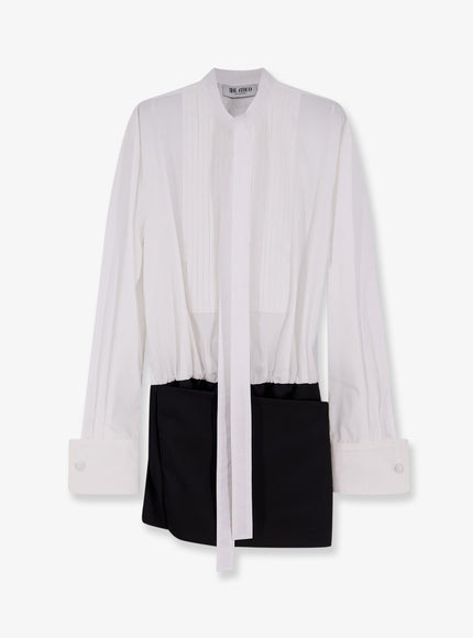 The Attico Black/White Mini Dress White Black