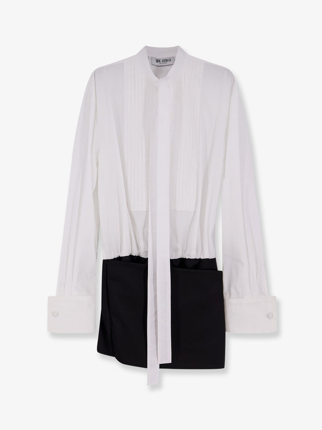 The Attico Black/White Mini Dress White Black