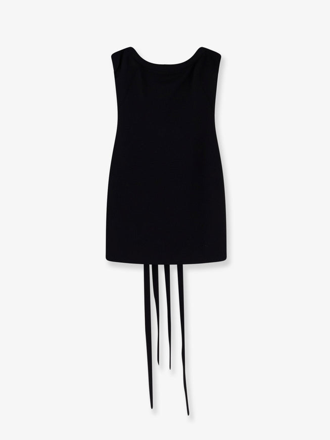 The Attico Viscose Blend Mini Dress Black