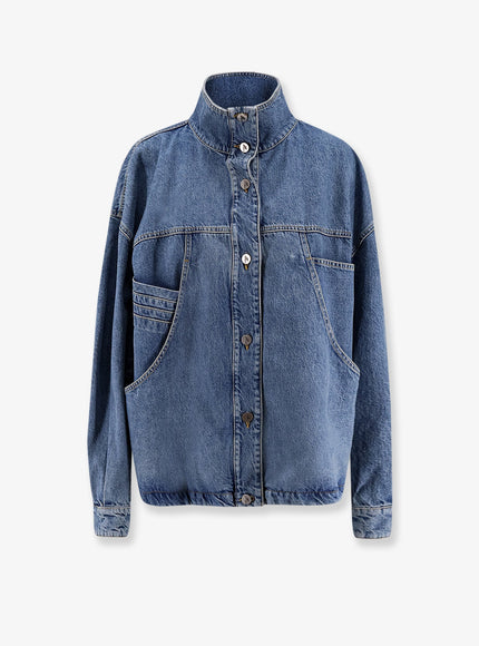 The Attico Oversize Denim Jacket Sky Blue